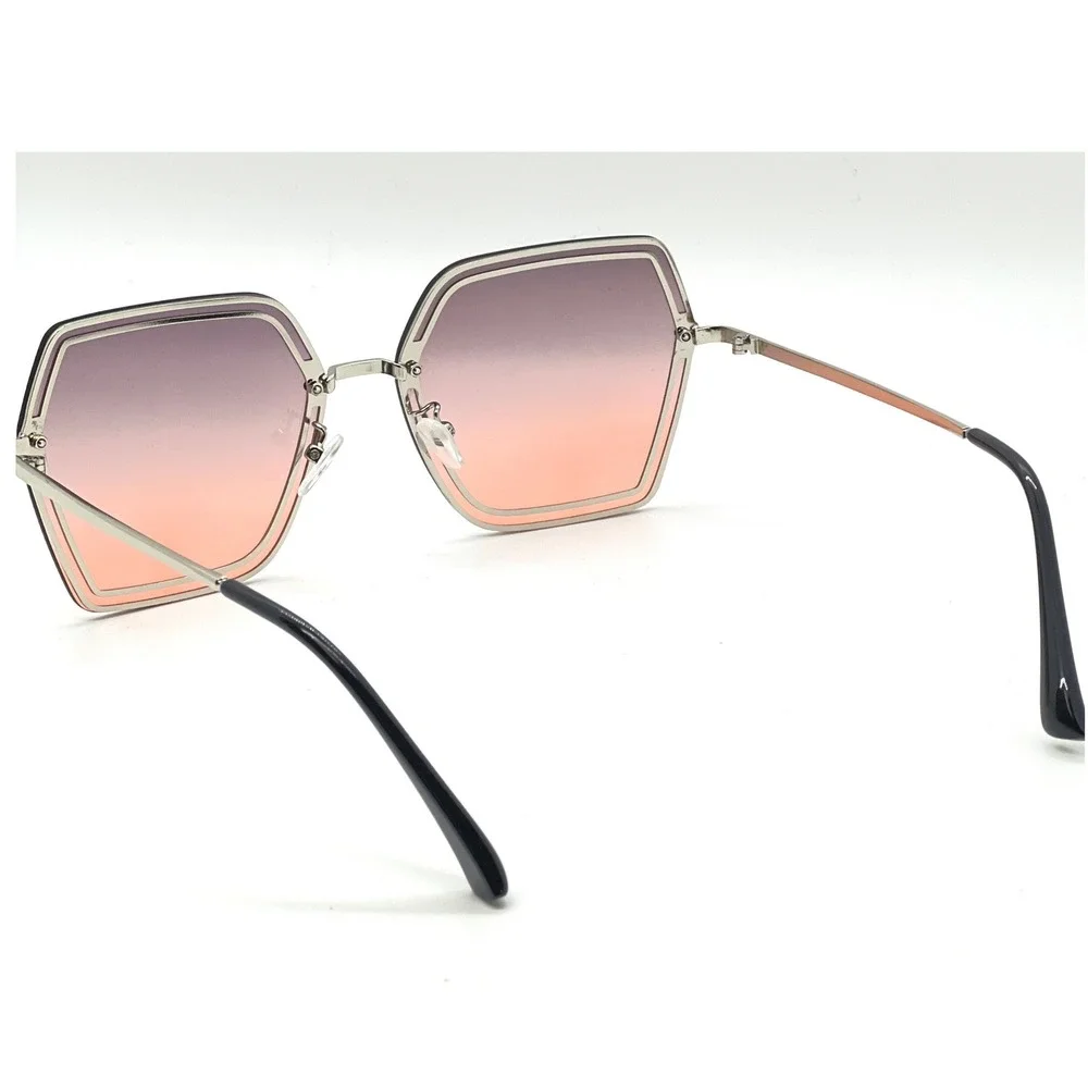 Hexagon Sunglasses Women Fashion Trendy Designer Shades Luxury Shield Lentes New